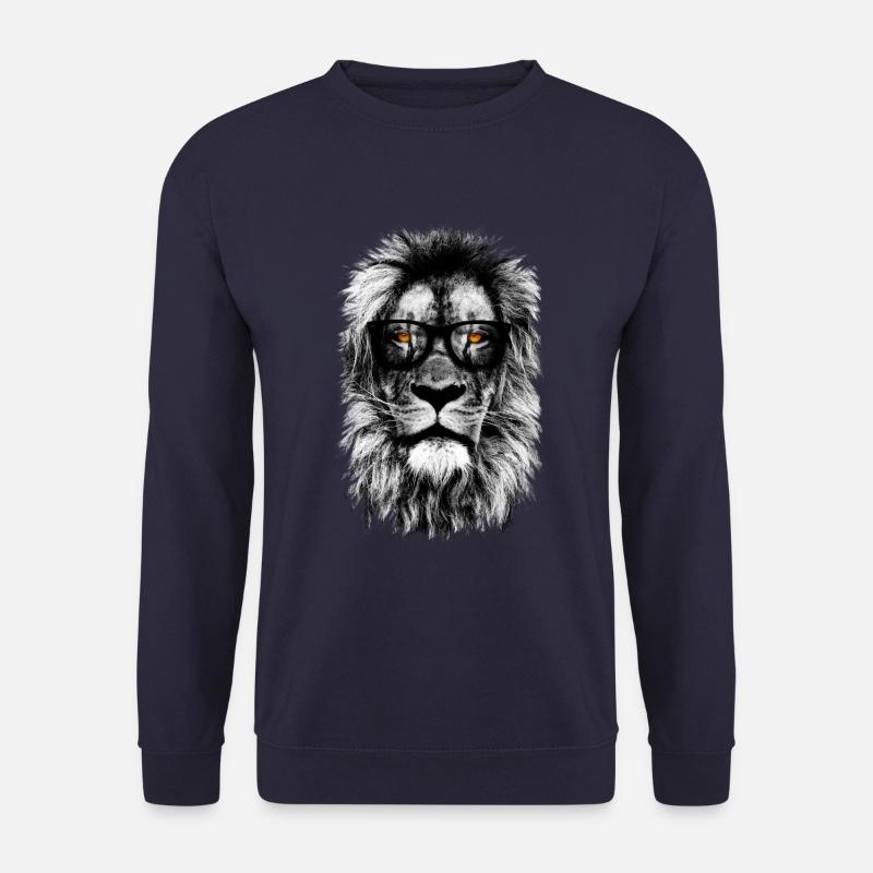Hipster-Löwe - Unisex Pullover - Navy