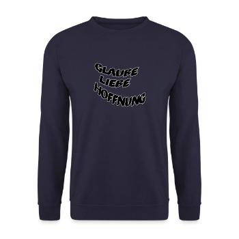 Foi Amour Espérance - Sweat-shirt Unisexe - marine - Devant - Alina (178cm) & Michal (187cm)