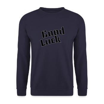 Good luck - Unisex Sweatshirt - navy - Front - Alina (178cm) & Michal (187cm)