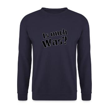 Is noch was - Unisex Pullover - Navy - Vorne - Alina (178cm) & Michal (187cm)