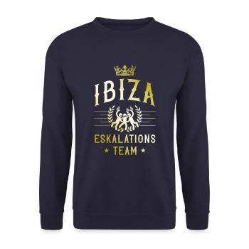 Ibiza Escalation - Unisex Sweatshirt - navy - Front - Alina (178cm) & Michal (187cm)