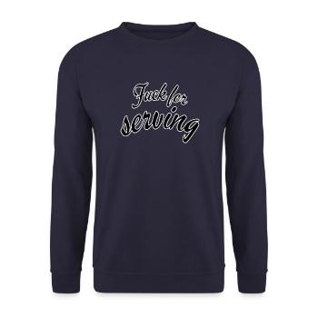 Fuck for serving - Unisex Sweatshirt - navy - Front - Alina (178cm) & Michal (187cm)