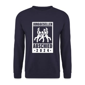 Junggesellen Abschied 2024 Jga - Unisex Pullover - Navy - Vorne - Alina (178cm) & Michal (187cm)