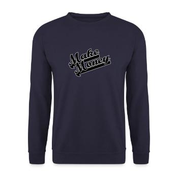Make money - Unisex Sweatshirt - navy - Front - Alina (178cm) & Michal (187cm)