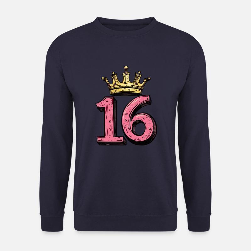 16 Zahl Krone - Unisex Pullover - Navy