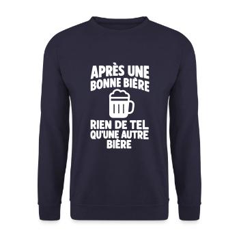 Humour Détente Bonne Ambiance - Sweat-shirt Unisexe - marine - Devant - Alina (178cm) & Michal (187cm)