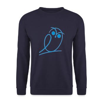 Eule - Unisex Pullover - Navy - Vorne - Alina (178cm) & Michal (187cm)