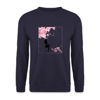 Paris - Unisex Pullover - Navy - Vorne - Alina (178cm) & Michal (187cm)