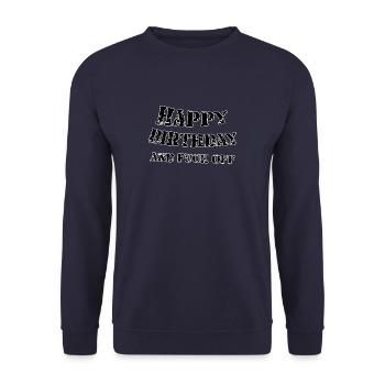 Joyeux anniversaire et - Sweat-shirt Unisexe - marine - Devant - Alina (178cm) & Michal (187cm)