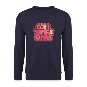 Fall Vibes Only - Unisex Sweatshirt - navy - Front - Alina (178cm) & Michal (187cm)
