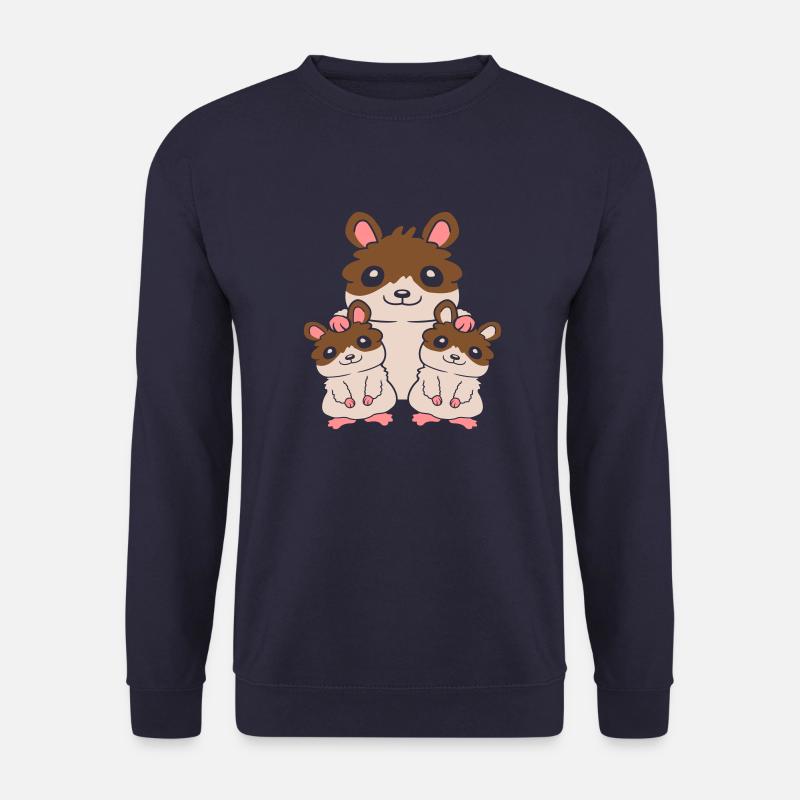 2 Kinder Hamster Familie - Unisex Pullover - Navy