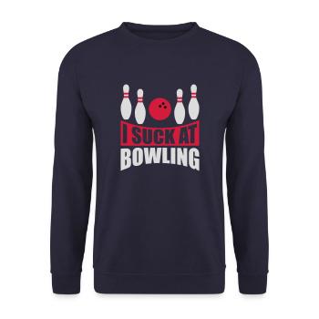 Je suis nul au bowling - Sweat-shirt Unisexe - marine - Devant - Alina (178cm) & Michal (187cm)