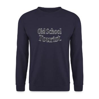 Old school tourist - Unisex Sweatshirt - navy - Front - Alina (178cm) & Michal (187cm)