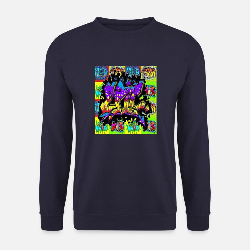 graffiti,rap,spray,skate,street,pop,art,nyc,usa, - Unisex Sweatshirt - navy