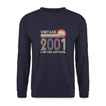 Vintage 2001, 22nd birthday for Medical Student - Unisex Sweatshirt - navy - Front - Alina (178cm) & Michal (187cm)