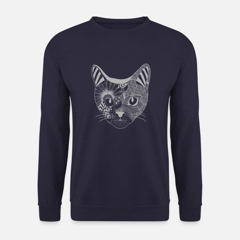 Patterned perfection - Cat - Unisex Sweatshirt - navy