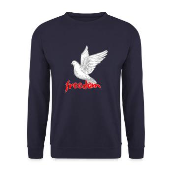 Liberté - paix dans le monde - Sweat-shirt Unisexe - marine - Devant - Alina (178cm) & Michal (187cm)