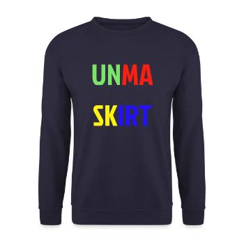 UNMA SKIRT - Unisex Pullover - Navy - Vorne - Alina (178cm) & Michal (187cm)