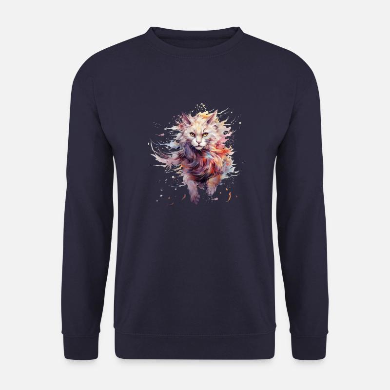 Furchtlose Katze - Unisex Pullover - Navy