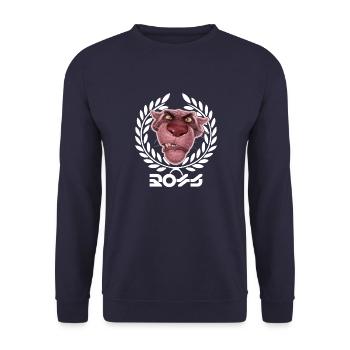 Boxy Panter - Unisex Pullover - Navy - Vorne - Alina (178cm) & Michal (187cm)