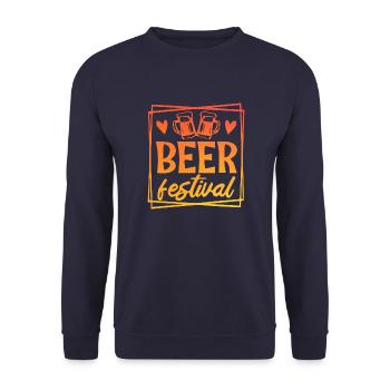 Beer Festival - Unisex Pullover - Navy - Vorne - Alina (178cm) & Michal (187cm)
