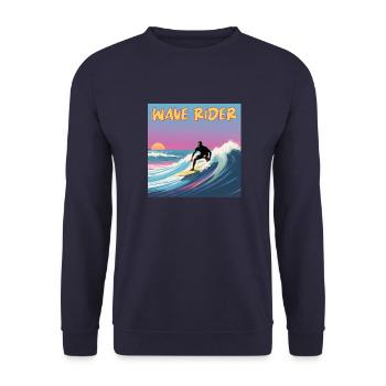 Wellenreiter - Unisex Pullover - Navy - Vorne - Alina (178cm) & Michal (187cm)