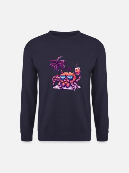 Tarantula Summer Beach Comic - Unisex Sweatshirt - navy