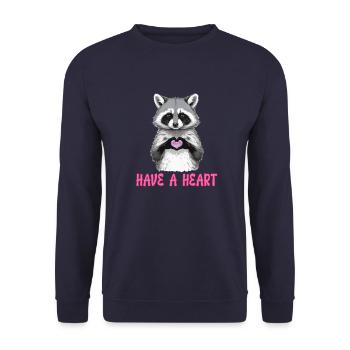 Avoir un cœur - Sweat-shirt Unisexe - marine - Devant - Alina (178cm) & Michal (187cm)