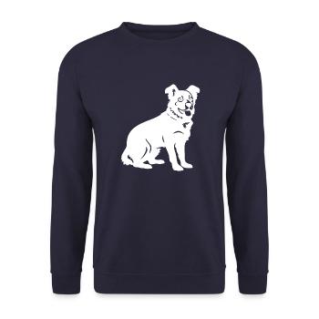 Silhouette de chien corgi - Sweat-shirt Unisexe - marine - Devant - Alina (178cm) & Michal (187cm)