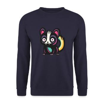 Skunk Halloween Comic Funny - Unisex Sweatshirt - navy - Front - Alina (178cm) & Michal (187cm)
