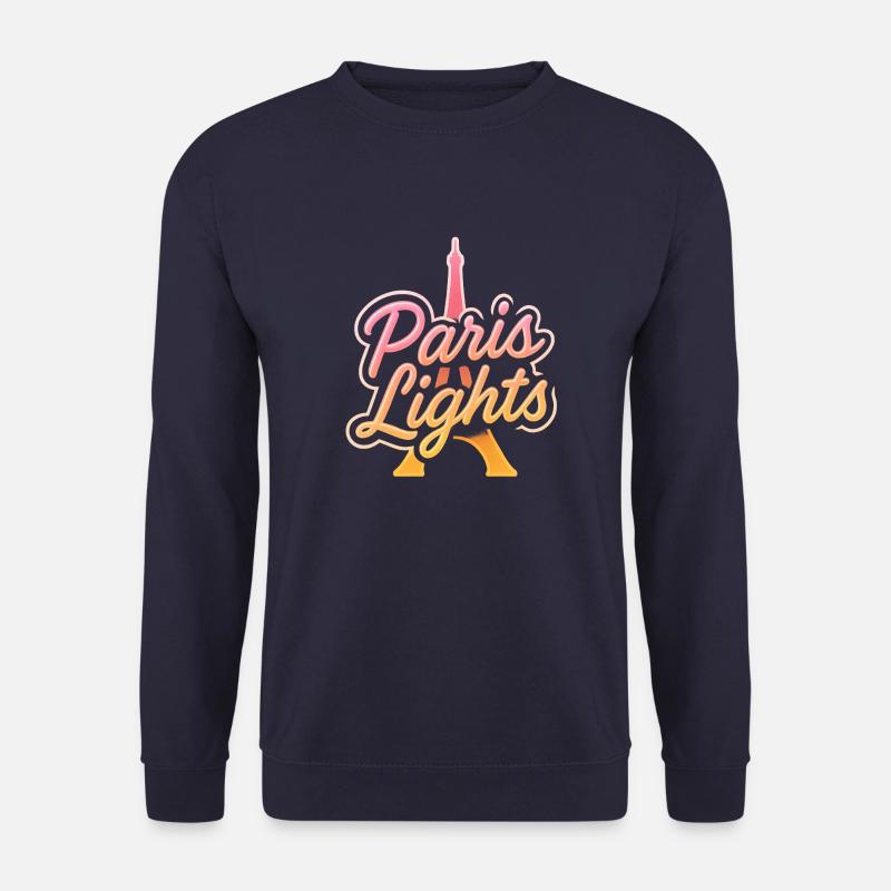 Pariser Lichter – Retro Neon-Farbverlauf - Unisex Pullover - Navy