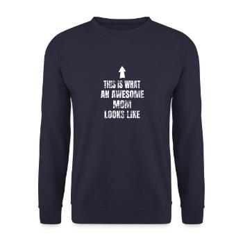 Muttertag - Unisex Pullover - Navy - Vorne - Alina (178cm) & Michal (187cm)