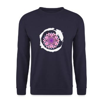 Mandala - Unisex Pullover - Navy - Vorne - Alina (178cm) & Michal (187cm)