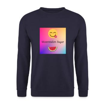 Watermelon Sugar - Unisex Pullover - Navy - Vorne - Alina (178cm) & Michal (187cm)