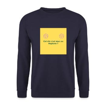 Mars OU Neptune - Sweat-shirt Unisexe - marine - Devant - Alina (178cm) & Michal (187cm)