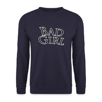 Bad girl - Unisex Sweatshirt - navy - Front - Alina (178cm) & Michal (187cm)