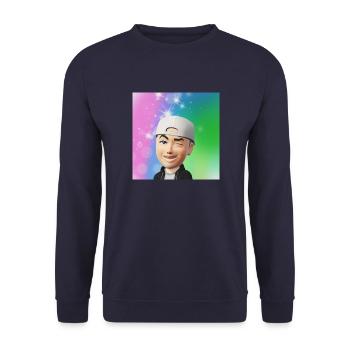 JONNY-CASH-BOY - Unisex Pullover - Navy - Vorne - Alina (178cm) & Michal (187cm)