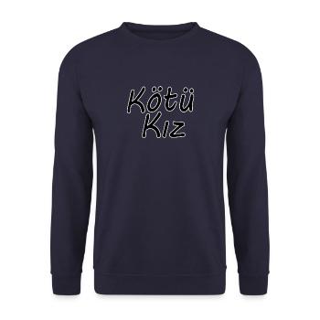 Kötü Kız - Unisex Pullover - Navy - Vorne - Alina (178cm) & Michal (187cm)