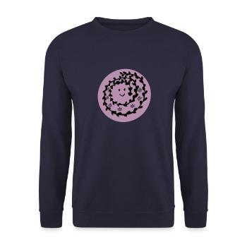 Grandir avec le lilas - Sweat-shirt Unisexe - marine - Devant - Alina (178cm) & Michal (187cm)