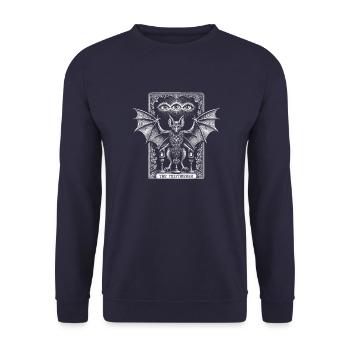 Chauve-souris tarot - Sweat-shirt Unisexe - marine - Devant - Alina (178cm) & Michal (187cm)