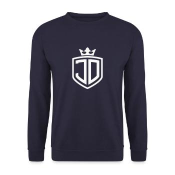 JD (Jô bać Disa) - Sweat-shirt Unisexe - marine - Devant - Alina (178cm) & Michal (187cm)
