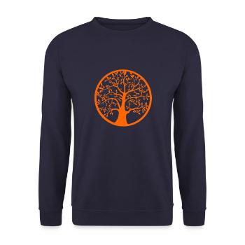 Der Baum des Lebens - Unisex Pullover - Navy - Vorne - Alina (178cm) & Michal (187cm)