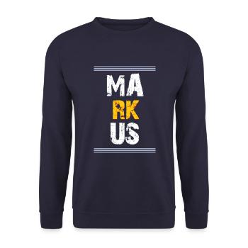 Markus Vorname - Unisex Pullover - Navy - Vorne - Alina (178cm) & Michal (187cm)