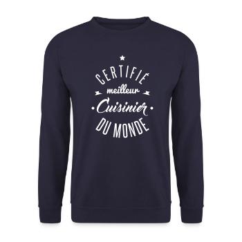 meilleur cuisinier - Sweat-shirt Unisexe - marine - Devant - Alina (178cm) & Michal (187cm)