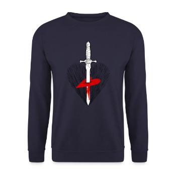 H&D - Unisex Pullover - Navy - Vorne - Alina (178cm) & Michal (187cm)