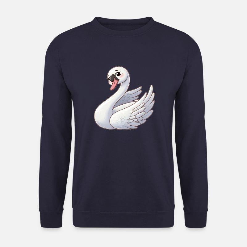 Weißer Schwan als himmlischer Engel - Unisex Pullover - Navy