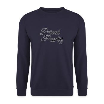 Privatparty - Unisex Pullover - Navy - Vorne - Alina (178cm) & Michal (187cm)