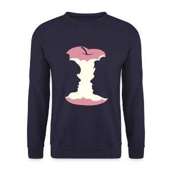 VexierBild (Édition Pomme) - Sweat-shirt Unisexe - marine - Devant - Alina (178cm) & Michal (187cm)