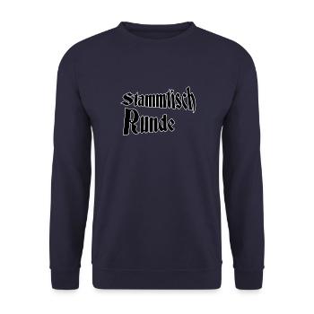 Stammtischrunde - Unisex Pullover - Navy - Vorne - Alina (178cm) & Michal (187cm)