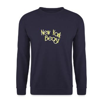 New york beast - Unisex Sweatshirt - navy - Front - Alina (178cm) & Michal (187cm)